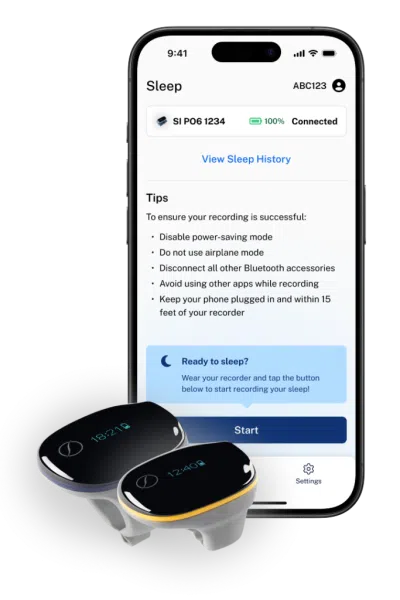 SleepImage sleep ring test with app